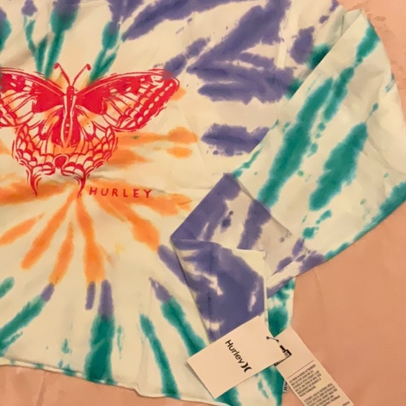 Hurley Papillon Washed Crop Long Sleeve T-Shirt size medium - Picture 2 of 6